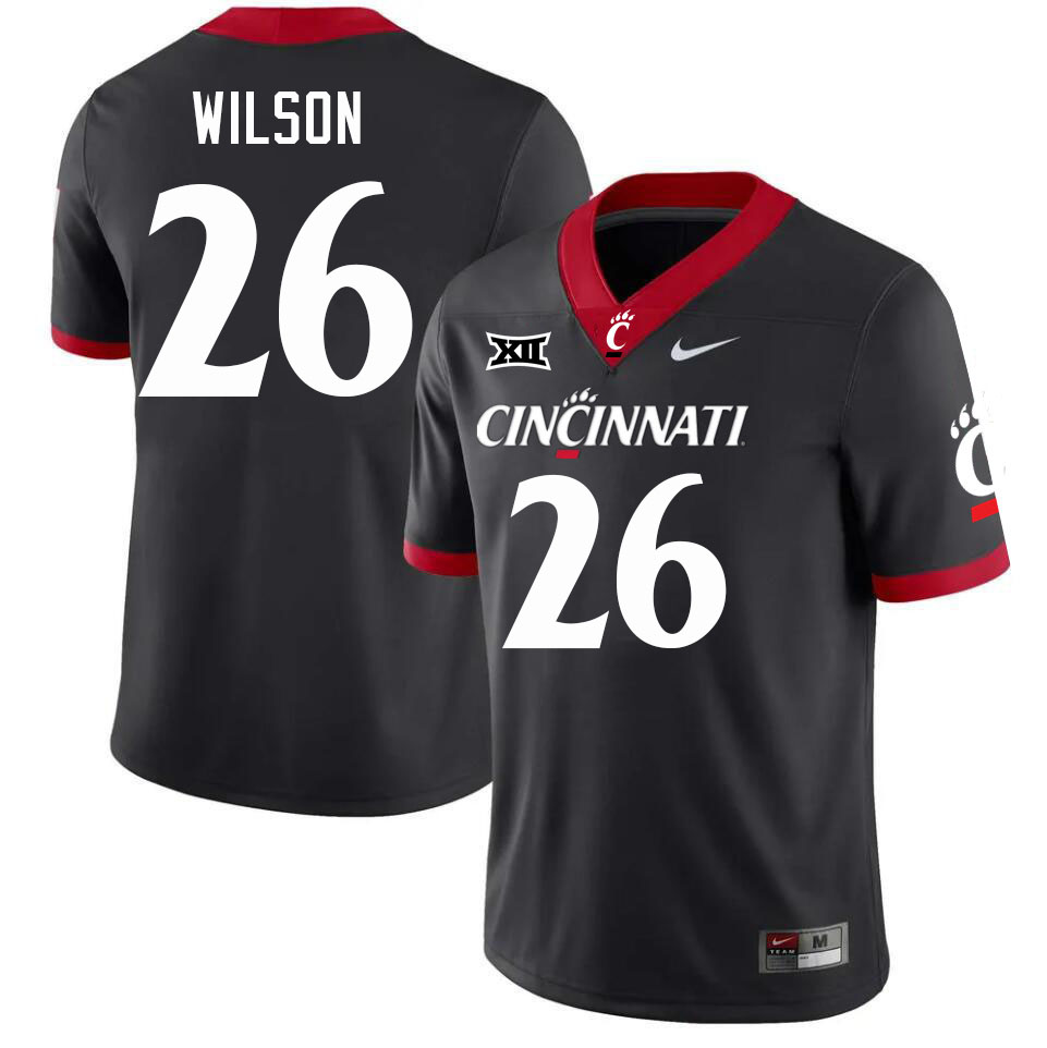 Cincinnati Bearcats #26 Logan Wilson College Football Jerseys Stitched-Black